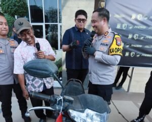 Polres Gresik Ungkap Curanmor, Seorang Petani Balongpanggang Senang Motornya Kembali